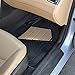 Motor Trend FlexTough 2 Tone Rubber Car Floor Mats for Auto - Heavy Duty All Season Black & Beige
