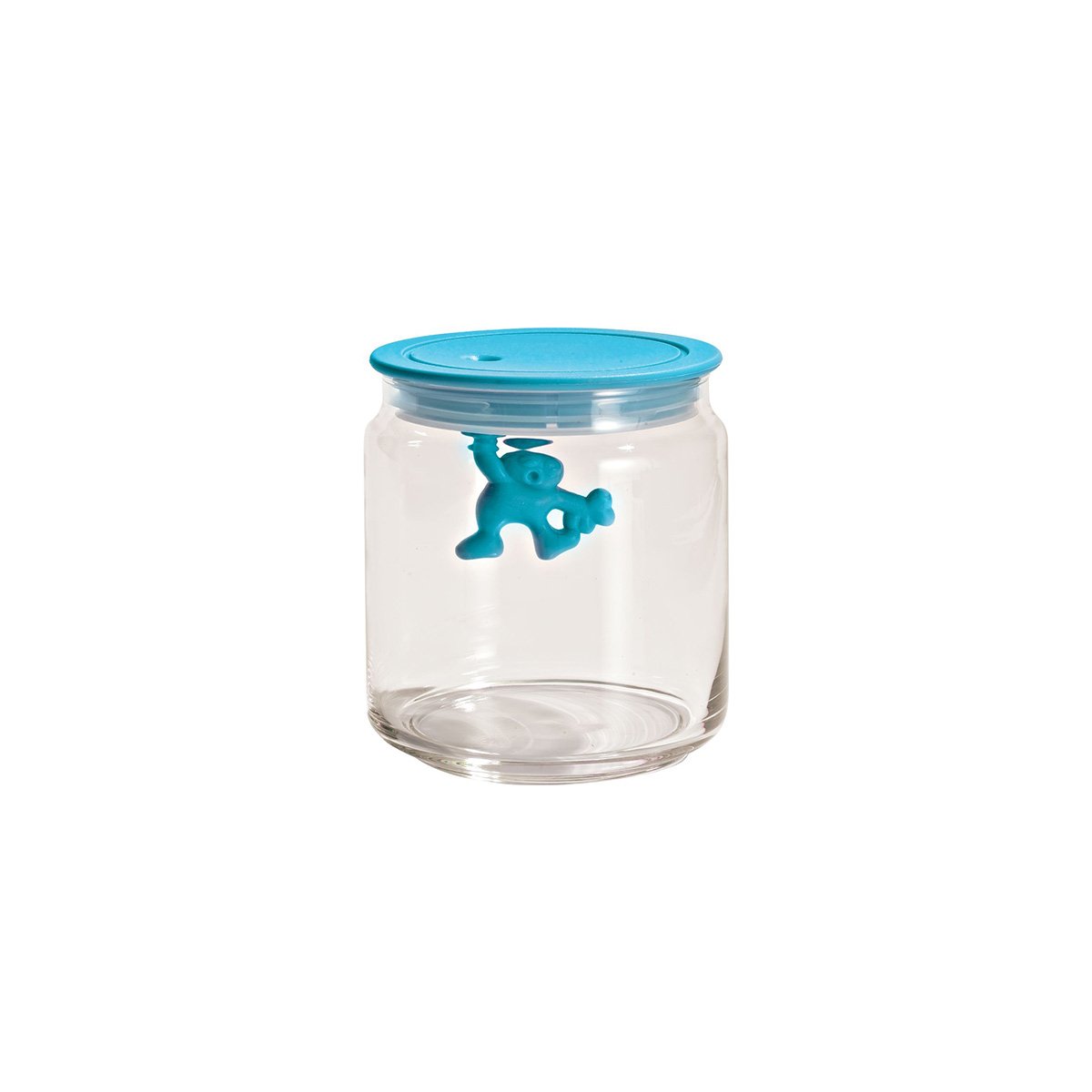 A di Alessi Gianni Glass Jar, Blue Lid, 70 cl, (AMDR04 AZ) — image 1