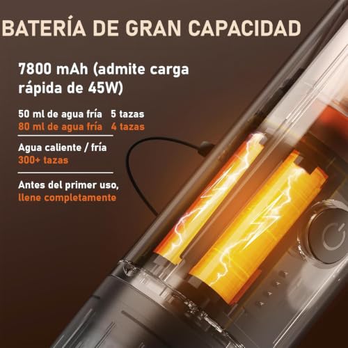 Portable 3-in-1 Coffee Maker, Pressure for Authentic Espresso with Thick Cream, Compatible with Nespresso Capsules and Ground Coffee, Self-Heating for Travel, Camping, Office and Home