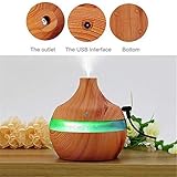 Wood Grain Ultrasonic Essential Oil Diffuser Cool