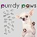 40-Pack Silver Holographic Glitter Soft Nail Caps For Dogs Claws * Purrdy Paws Brand (Medium)