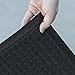 Alpine Neighbor Large Block Door Mat, Washable Indoor/Outdoor Low Profile Doormat, Rubber Entrance Rug Floor for Front Entry Outside/Inside Doors Patio Grass Snow Carpet Absorbent Garage Water Black