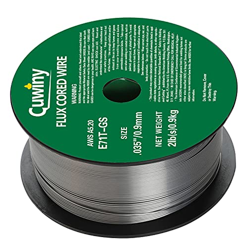 Cuwiny Gasless Flux Core Mig Wire, Mild Steel E71TGS.035Diameter, 2