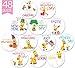 48 Pack of 4 Baby Monthly Stickers by KiddosArt. 1 Lilly The Giraffe Sticker Per Month of Your Baby's First Year Growth, Milestones and Holidays. Month Sticker for Boy or Girl