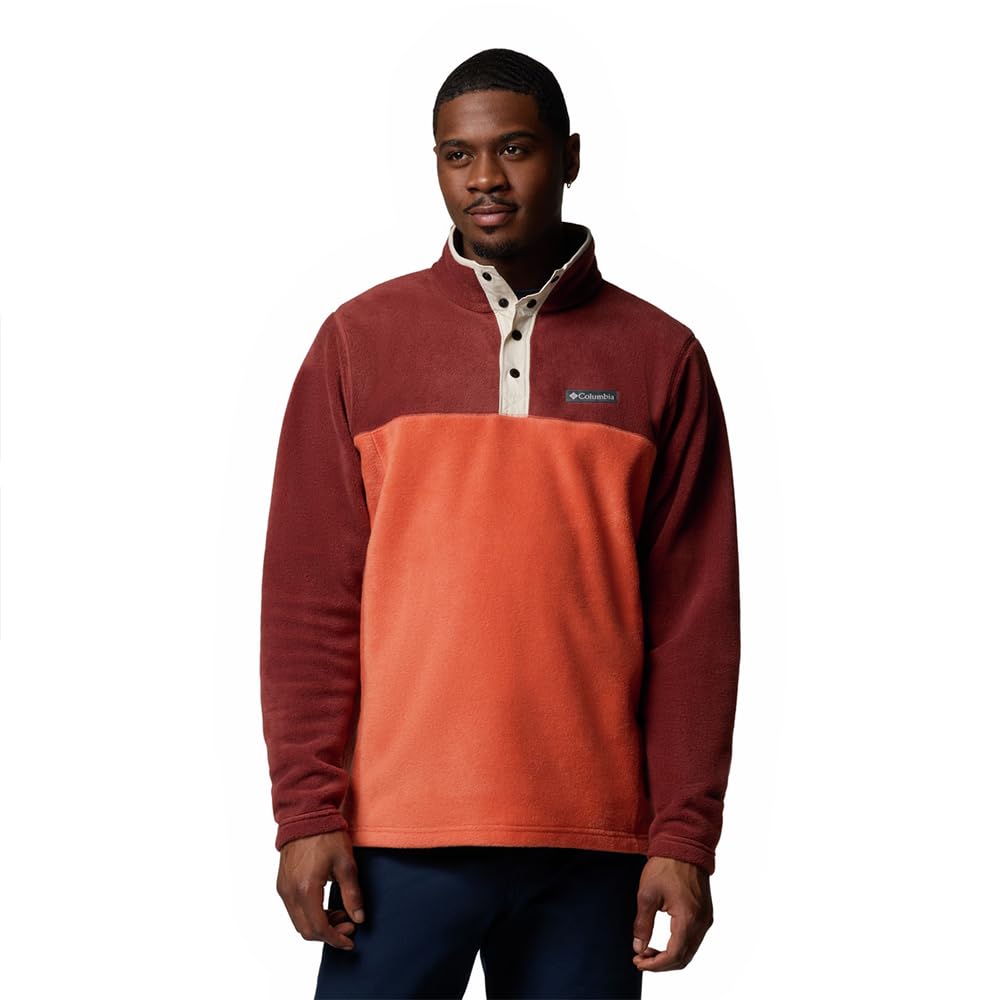 Columbia Men’s Steens Mountain Half Snap II, Tuscan/Spice, Large