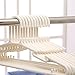 Ohuhu Strong Plastic Clothes Hangers with Anti-Slip Design, Standard Pants Hanger, White-36 PACK