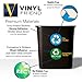 Recycle and Trash Logo Stickers 4 Pack - 4in Circle - for Metal or Plastic Garbage cans, and Bins - Indoor & Outdoor - Laminated and UV Protected Premium Decal (Blue, Small)