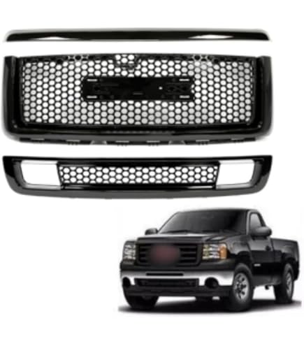 Front Hood Grille Molding Trim For 2007-2013 GMC Sierra 1500 Denali - Chrome, Ikon Motorsports