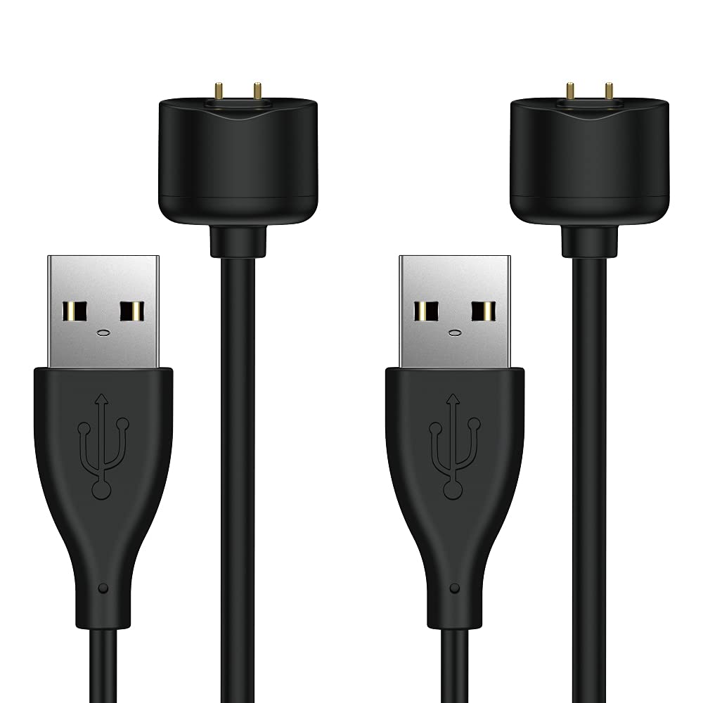 TUSITA [2-PACK Magnetic Charger Compatible with Xiaomi Mi Band 5 6 7, Amazfit Band 5 - USB Charging Cable Dock 3.3ft 100cm - Fitness Tracker Accessories