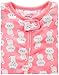 Simple Joys by Carter's Baby Girls' 3-Pack Loose Fit Flame Resistant Polyester Jersey Footed Pajamas, Butterfly/Fairy/Kitten, 18 Months