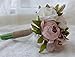Jackcsale Bridesmaid Wedding Bouquet, Artificial Silk Roses and Peony Vintage Rustic Style Satin Roses Wedding Flower D532