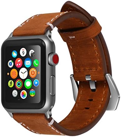 Apple Watch Band 42mm, iitee Cowhide Genuine Leather iWatch Band Replacement for Apple Watch Series 3 Series 2 Series 1