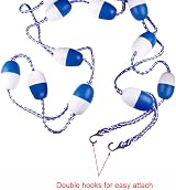 SHUAIGUO 5m Pool Safety Float Lines Blue White Divider Rope with Floats view 2