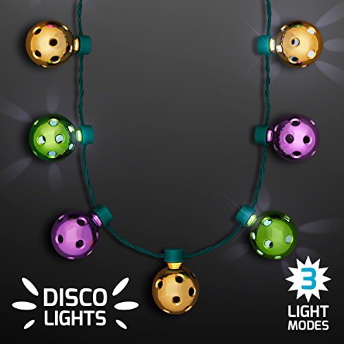 Disco Lights Mardi Gras Party Necklace
