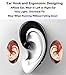 Bluetooth Headset Non Ear Plug Wireless Headphones Music Sport Earphones Noise Cancelling Earpieces Earhook with Microphone Hand Free Painless Wearing Music Earbuds for Running Business Driving