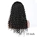 Ysdidwigs 360 Lace Frontal Wigs Deep Curly 150% Density Human Hair Wigs for Black Women with Baby Hair Natural Color 16 inch