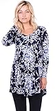 Popana Women's Tunic Tops For Leggings - Long Sleeve Vneck Shirt - Regular and Plus Size - Made In USA 1X ST61
