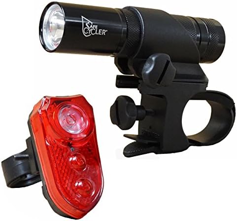 SafeCycler LED Bike Lights for Your Safety, Super Bight Bike Light Set, Patented Front Mount Fits Any Handlebar, Ride Safer Today