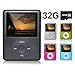 Lecmal Portable MP3/MP4 Player with 32G Micro SD Card Mini USB Port - Economic Multifunctional MP3 Player / MP4 Player Music Player Voice Recorder Media Player Flash Disk , Best Gift for Kids (Black)