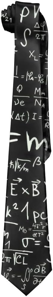 Black Math Formula Art Necktie Fashion Silk Tie For Men
