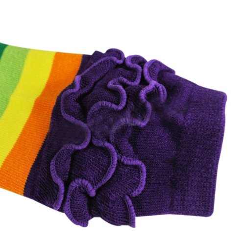 Wrapables Rainbow Ruffle Toddler Leggings - Purple 105cm