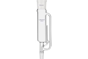 Labasics Soxhlet Type Extraction Apparatus (500ml), Borosilicate Glass Soxhlet Extractor with 50/42 Upper Joint and 24/29 Lower Joint Lab Glass Soxhlet Extraction Apparatus, Single Unit