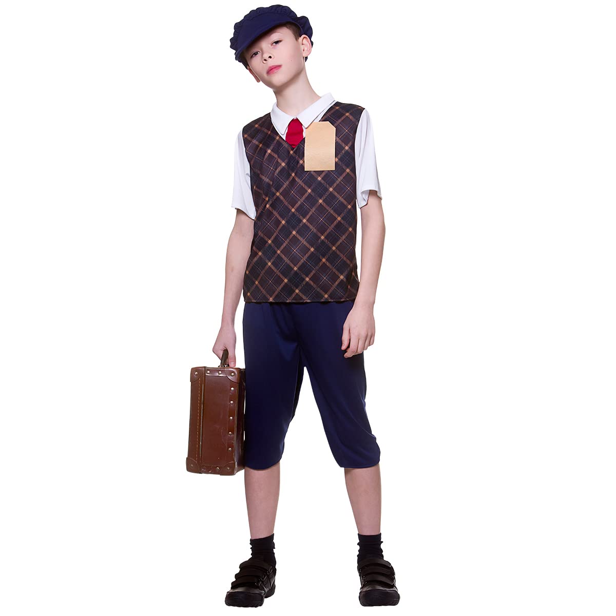 Wicked Costumes Kids Wartime Evacuee Boy Fancy Dress Costume - Large (8-10 Years)