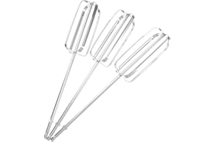 ULTECHNOVO Hand Mixer Stainless Steel Whisk 3pcs Stainless Steel Electric Mixer Attachments Extended Beaters Replacement Part
