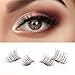 False Magnetic Eyelashes - No Glue, Mess-Free Reusable Lashes - Beautiful Natural Enhanced Eyes, Volumized Lashes (1 Pair, 4 Pcs) (1 set)