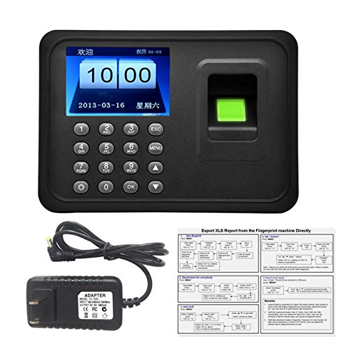 A6 LCD Display Smart Attendance Machine Recorder Biometric Fingerprint Time Clock Reader High Precision Reflect Fingerprint