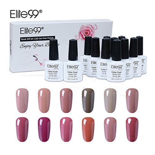Elite99 Gel Nail Polish Set UV LED Soak off Gel Nail Varnish 12 Colors Collection Gloss Manicure Lacquer Nail Art Gift Set 10ML Elite99 Gel Nail Polish Set UV LED Soak off Gel Nail Varnish 12 Colors Collection Gloss Manicure Lacquer Nail Art Gift Set 10ML