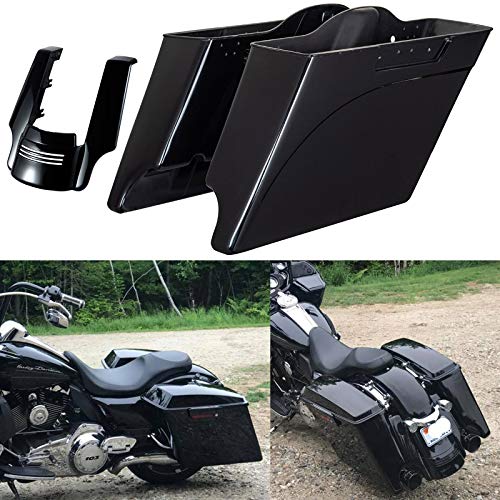 stretched bolsas and fender for road king