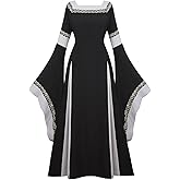 Medieval Dress Long Renaissance Costume Gown Irish Over Deluxe Victorian Vintage Cosplay Women