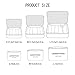 6 Set Packing Cubes,Travel Luggage Organizer-3 Travel Cubes + 3 Pouches (Grey)