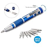 Rukerway Mini Precision Screwdriver Set 9 in 1 Magnetic Repaire Tool Multipurpose Screwdriver Kit for Cell Phone, Laptop, Electrical Appliance, Watch, Jewelry, Glasses, etc.(Blue)