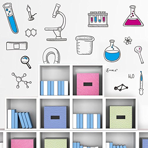Dragon Honor DragonHonor Science laboratory & The Chemical Elements Wall Sticker Removable Waterproof Wall Decals - Thumbnail 2