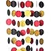 MOWO Glitter Paper Garland Circle Dots Hanging Decor,2.5'' in Diameter,10-feet(Gold Glitter/red/Black,2pc)