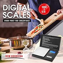 Digital Scales, Kitchen Scales Digital, Pocket Scales, 0.1g x 500g