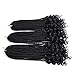 3Packs/lot Eunice 16 Inch Curly Senegalese Twist Crochet Hair Bundles Wave Ends Braids Synthetic Braiding Hair Extensions for Black Women (16 inch, black)