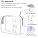 2pcs/pack Lermende Clear Toiletry Bag TSA Approved Travel Carry On Airport Airline Quart Sized 3-1-1 Compliant Bag Make-up Pouch Kit (White)
