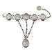 Zealmer Boho Gypsy Silver Coin Charms Slave Bracelets Floral Blue Gem Ethnic Tribal