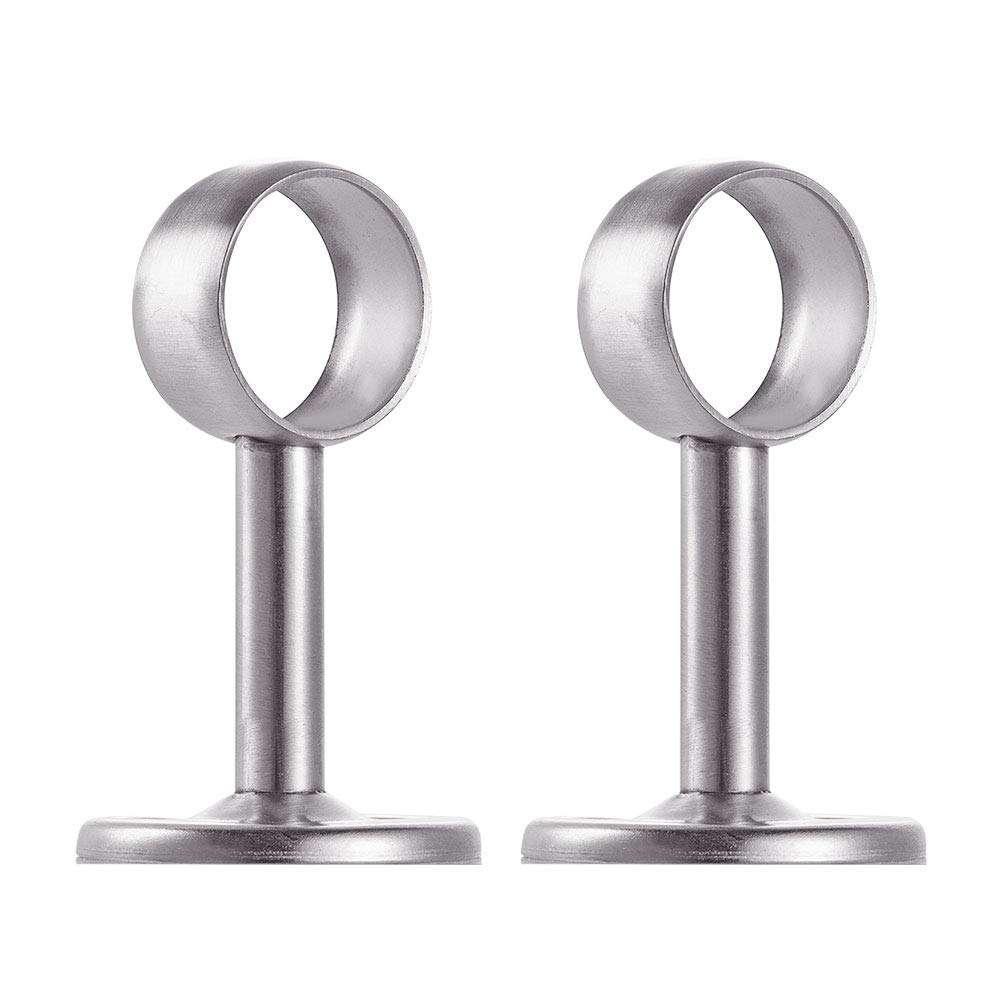 INCREWAY Stainless steel Wardrobe Pipe, Dia 32mm(1-1/4") Closet Lever Support Rod Holder Socket Bracket, Set of 2