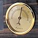 Cigar Hygrometer - Metal High Precision Round Analog Hygrometer with 3M Double Sided Tape - Size (2.95 2.95 0.6in) Gold
