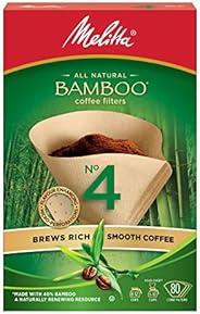 Melitta 625000 Bamboo Super Premium Coffee Filters, Green - 80 Count