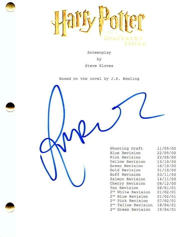 Rupert Grint Signed Autograph Harry Potter & The Sorcerer's Stone Movie Script Movie Scripts