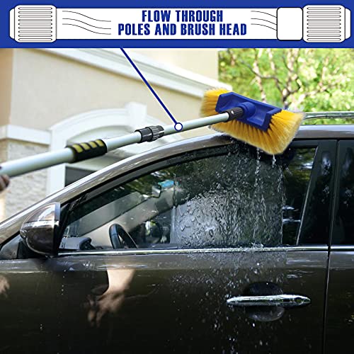 Car Wash Brush with Long Handle 10 Inches Soft Bristle Head and 60