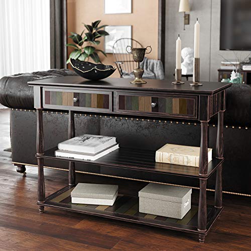 VASAGLE Console Table with Colorful Drawers, 3Tier Entryway Table with