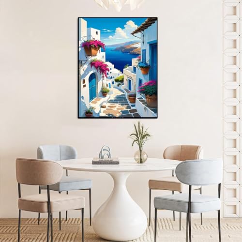 Landscape Paint by Numbers Kit for Adults,Scenery Paint by Number on Canvas,Paint by Number Perfect for Gift Home Wall Decor(16x20inch)