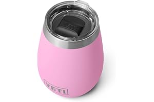 YETI Rambler 10 oz Wine Tumbler, Vacuum Insulated, Stainless Steel with MagSlider Lid, Power Pink