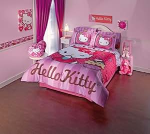Amazon.com: New Hello Kitty Comforter Sheet Set Full Size ...